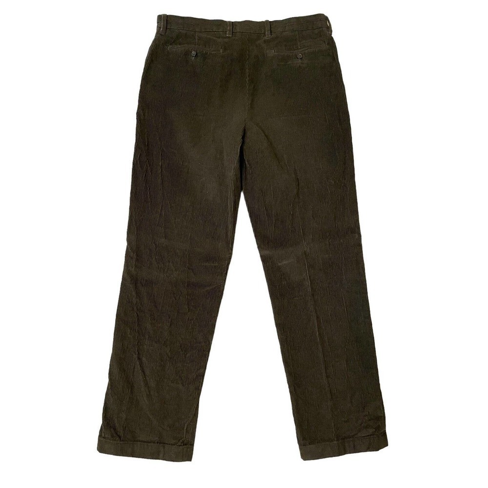 NAUTICA Men’s Brown Corduroy Pants Size 38X34 Heavyweight Flat Front